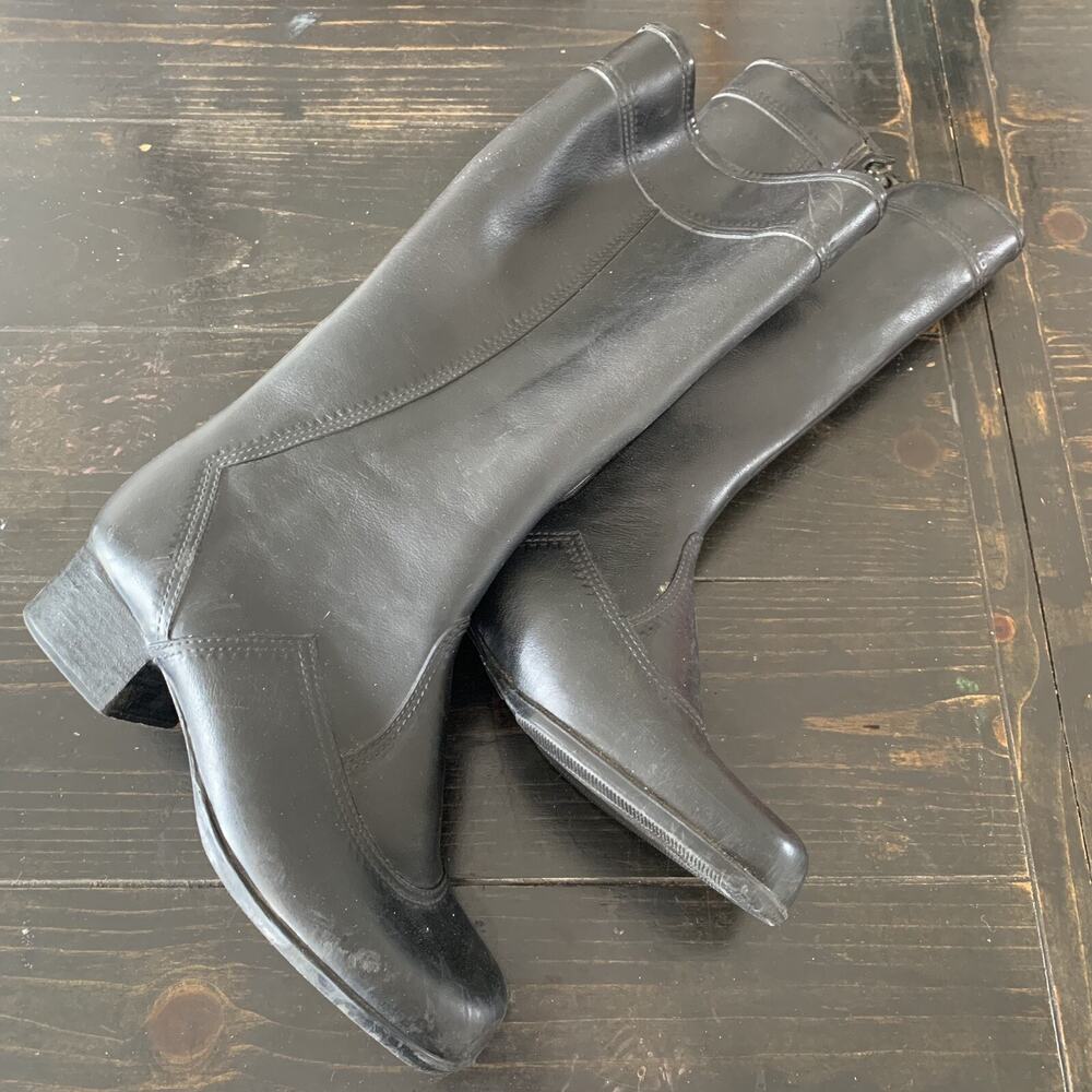 Vintage Waterproof Rubber Heeled Boots Robin Zip closure Insulated Women’s Sz 6